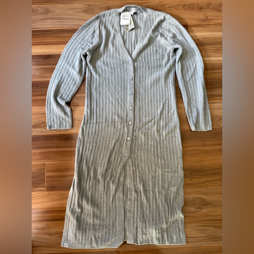 NWT Barefoot Dreams Cozychic Lite Pointelle Long Cardigan - size S